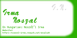 irma noszal business card